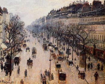 卡米耶 畢沙羅 Boulevard Montmartre, Winter Morning